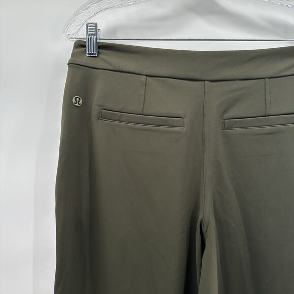 Lululemon Pants Womens Medium Green Straight Leg MidRise Pant Luxtreme Olive - Picture 5 of 13